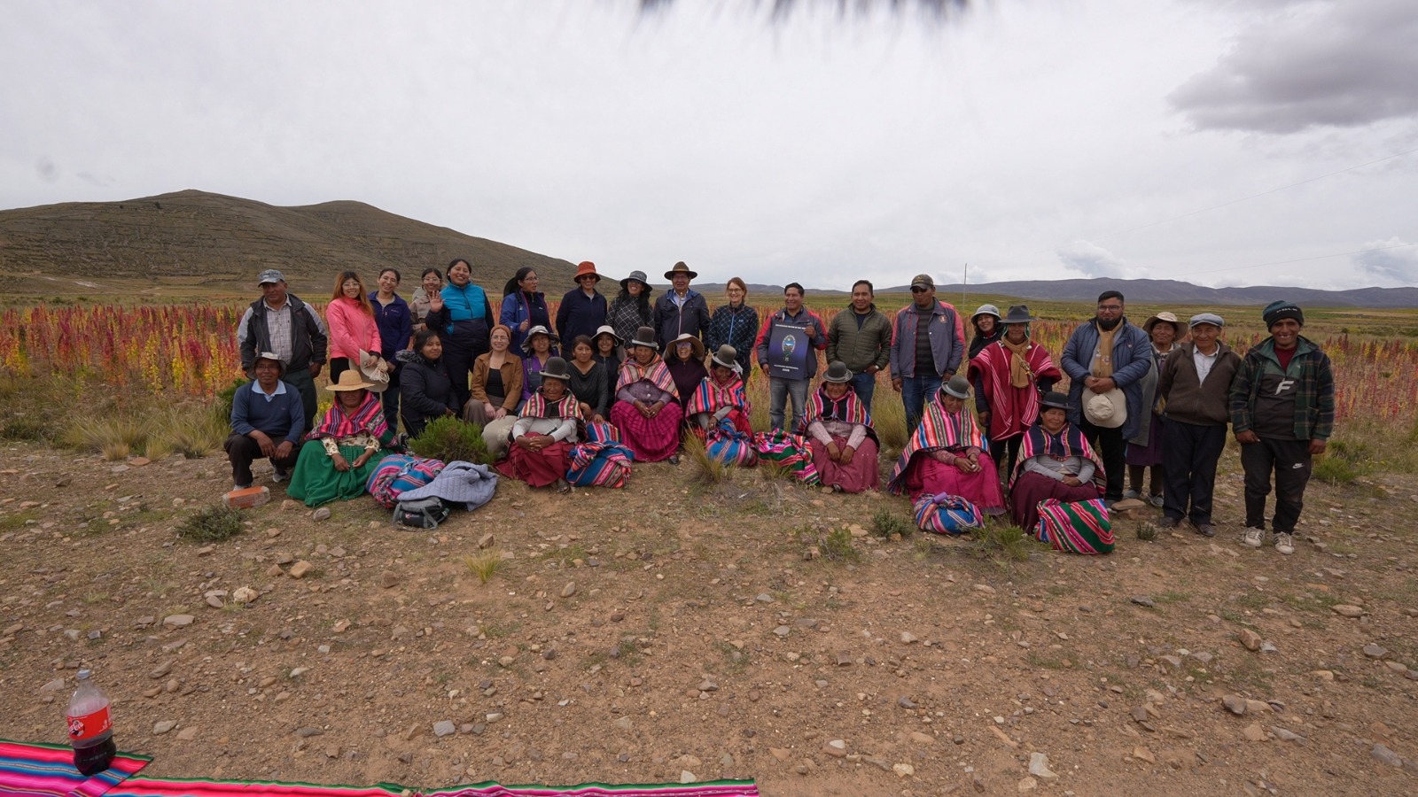 Delegación de Asdi durante la visita de campo a Ayo Ayo
